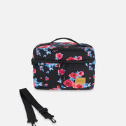 Lunch Box Black Printed Roses