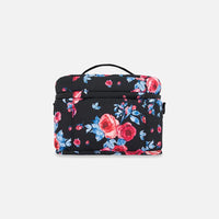 Lunch Box Black Printed Roses