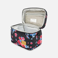 Lunch Box Black Printed Roses