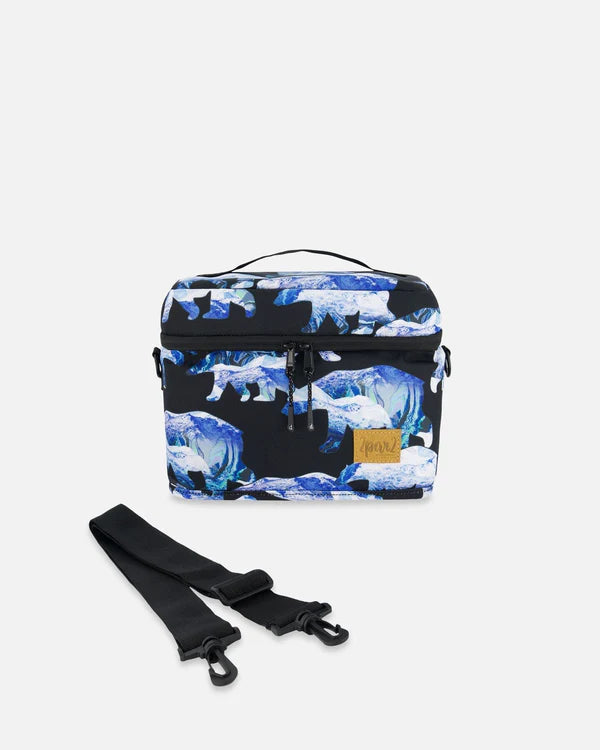 Lunch Box Black Printed Polar Bears