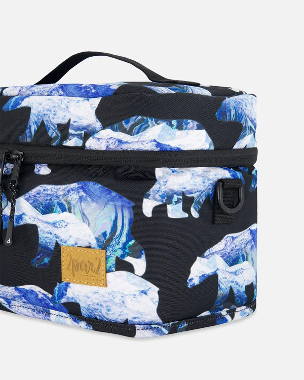 Lunch Box Black Printed Polar Bears