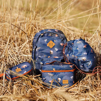 Lunch Box Navy Printed Mountains Animals