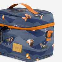 Lunch Box Navy Printed Mountains Animals