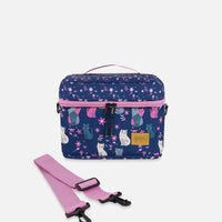 Lunch Box Navy Blue Printed Kitten