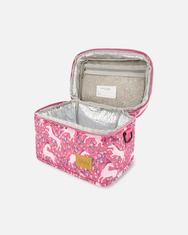 Lunch Box Pink Printed Unicorn