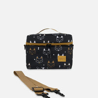 Lunch Box Black Printed Fox