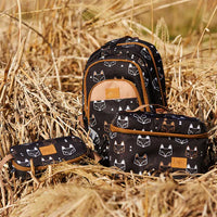 Lunch Box Black Printed Fox