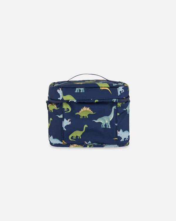 Lunch Box Navy Blue Printed Dinosaurs