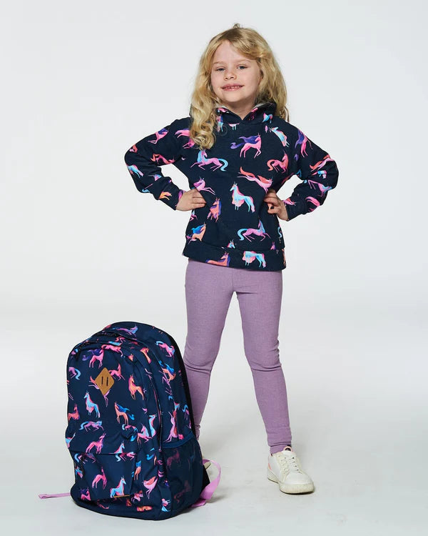 Backpack Navy Printed Unicorn - 18L