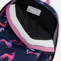 Backpack Navy Printed Unicorn - 18L