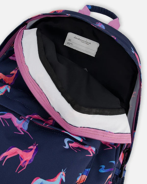 Backpack Navy Printed Unicorn - 18L