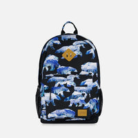 Backpack Black Printed Polar Bears - 18L