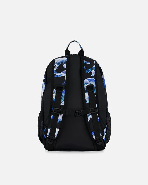 Backpack Black Printed Polar Bears - 18L