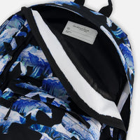 Backpack Black Printed Polar Bears - 18L