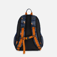 Backpack Navy Printed Mountains Animals