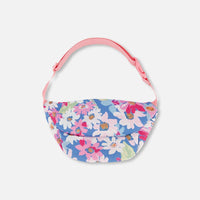 Printed Fanny Pack White, Pink, And Green Flowers