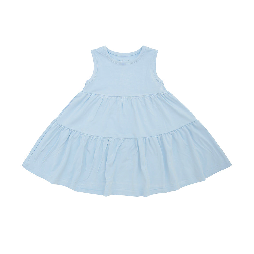 Sleeveless Tiered Dress - Hydrangea Blue