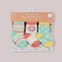 3-PACK SOFT DURABLE BABY SOCKS SET - BONJOUR BÉBÉ