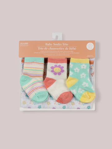 3-PACK SOFT DURABLE BABY SOCKS SET - BONJOUR BÉBÉ