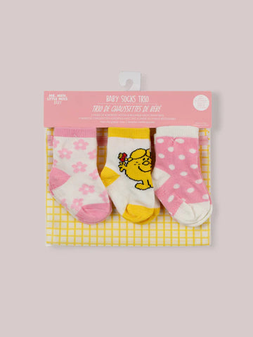 3-PACK SOFT DURABLE BABY SOCKS SET - LITTLE MISS SUNSHINE™