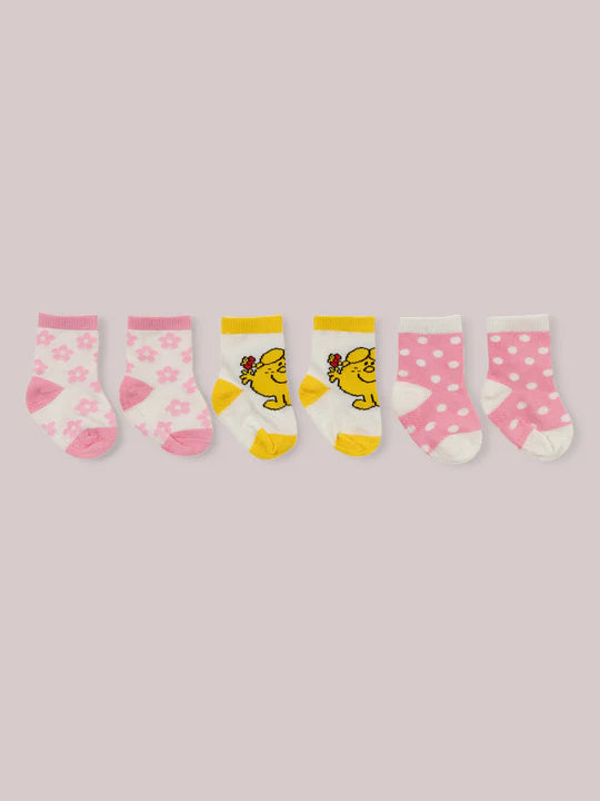 3-PACK SOFT DURABLE BABY SOCKS SET - LITTLE MISS SUNSHINE™