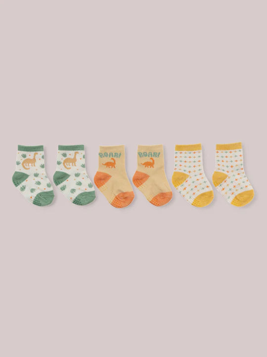 3-PACK SOFT DURABLE BABY SOCKS SET - ROARSOME