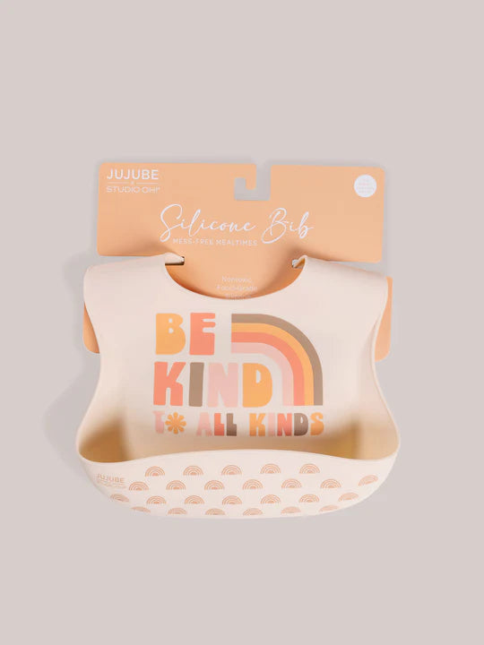 SILICONE BIB - BE KIND RAINBOWS