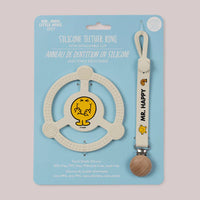 SILICONE TEETHER RING & DETACHABLE CLIP - MR. HAPPY™