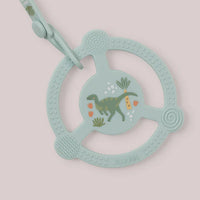 SILICONE TEETHER RING & DETACHABLE CLIP - ROARSOME