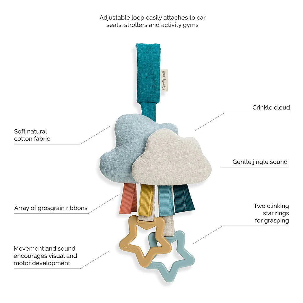 Bitzy Bespoke™ Ritzy Jingle Attachable Travel Toy - Cloud