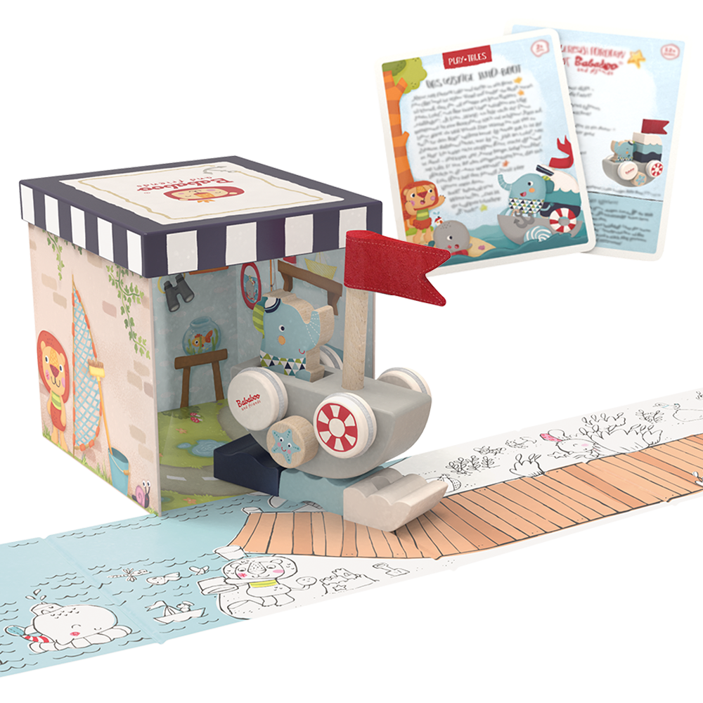 Lolo's Funny Autoboat 2-in-1 Stacking Game