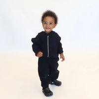 Kids Waffle Best Friend Jogger - Black