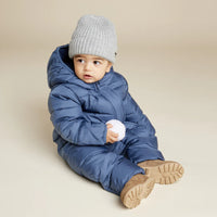 Blue Baby Hooded Pram Suit