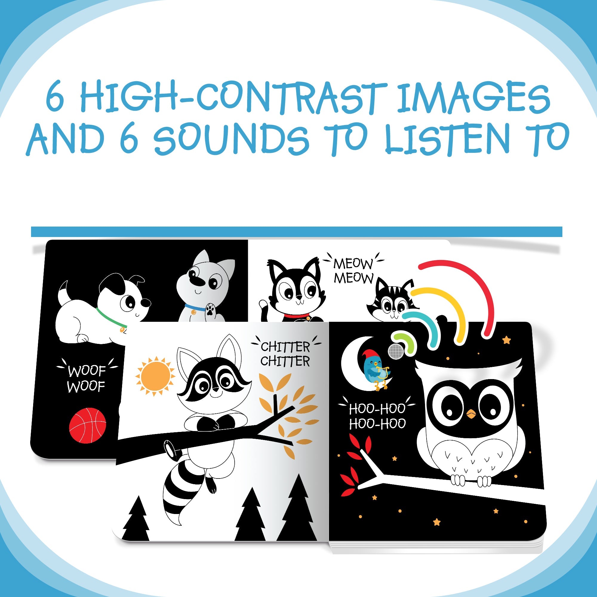 Ditty Bird Baby Sound Book: Black & White Animals