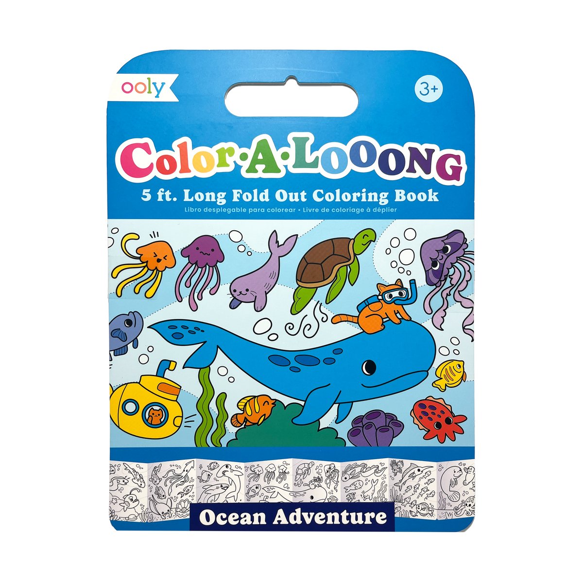 Color-A-Looong 5' Fold Out Kids Coloring Book - Ocean Adventure