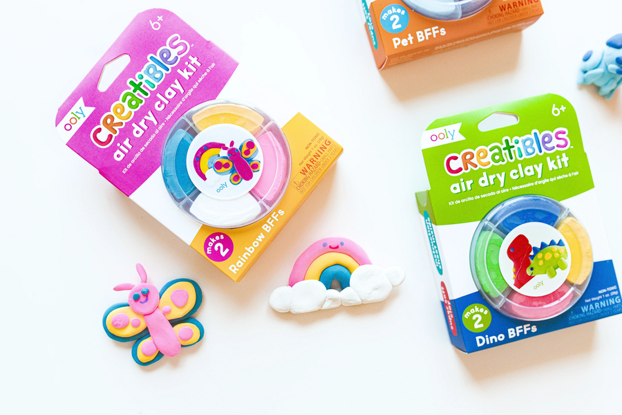 Creatibles Mini Air Dry Clay Kit - Rainbow BFFs