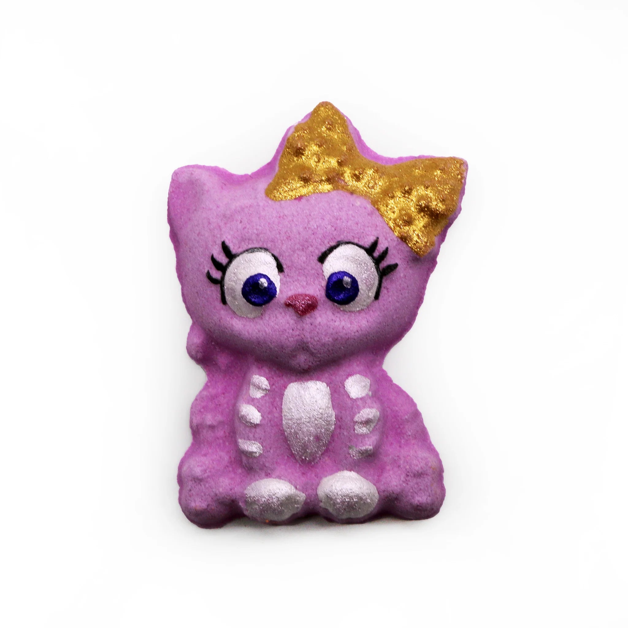 Purple Cat with Bow Bath Bomb