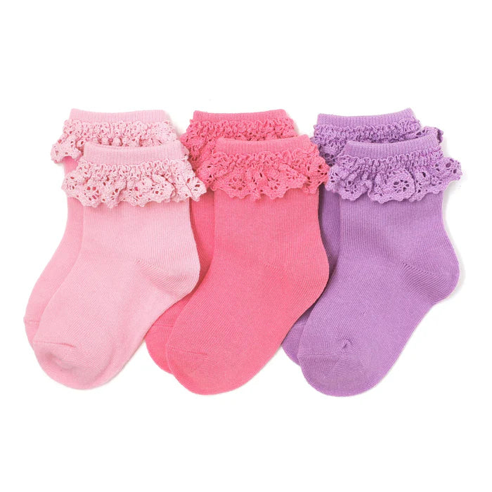 Rose Garden Lace Midi Sock 3-pack