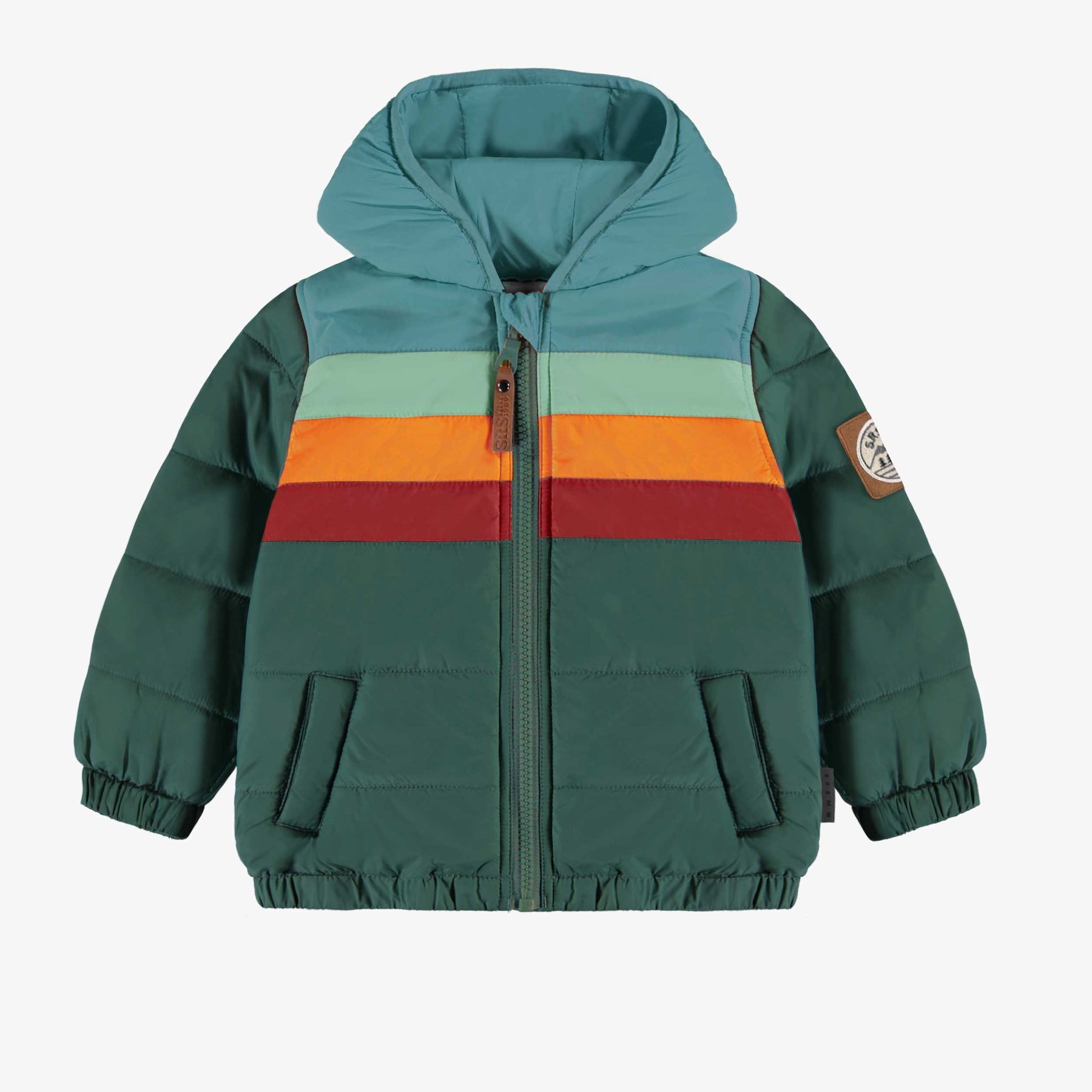 TEAL PUFFER COAT, BABY