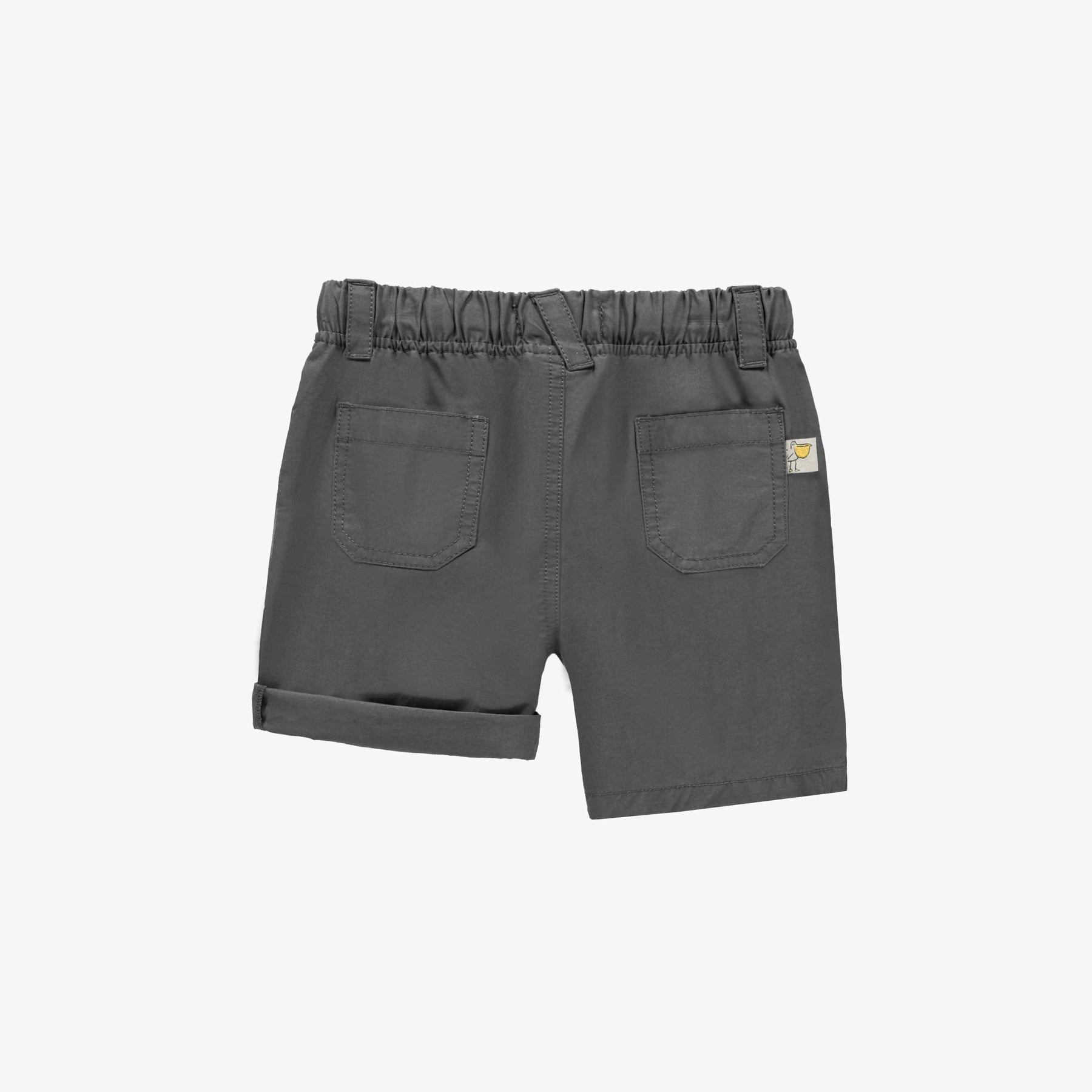 CHARCOAL RELAXED FIT SHORT COTTON, BABY