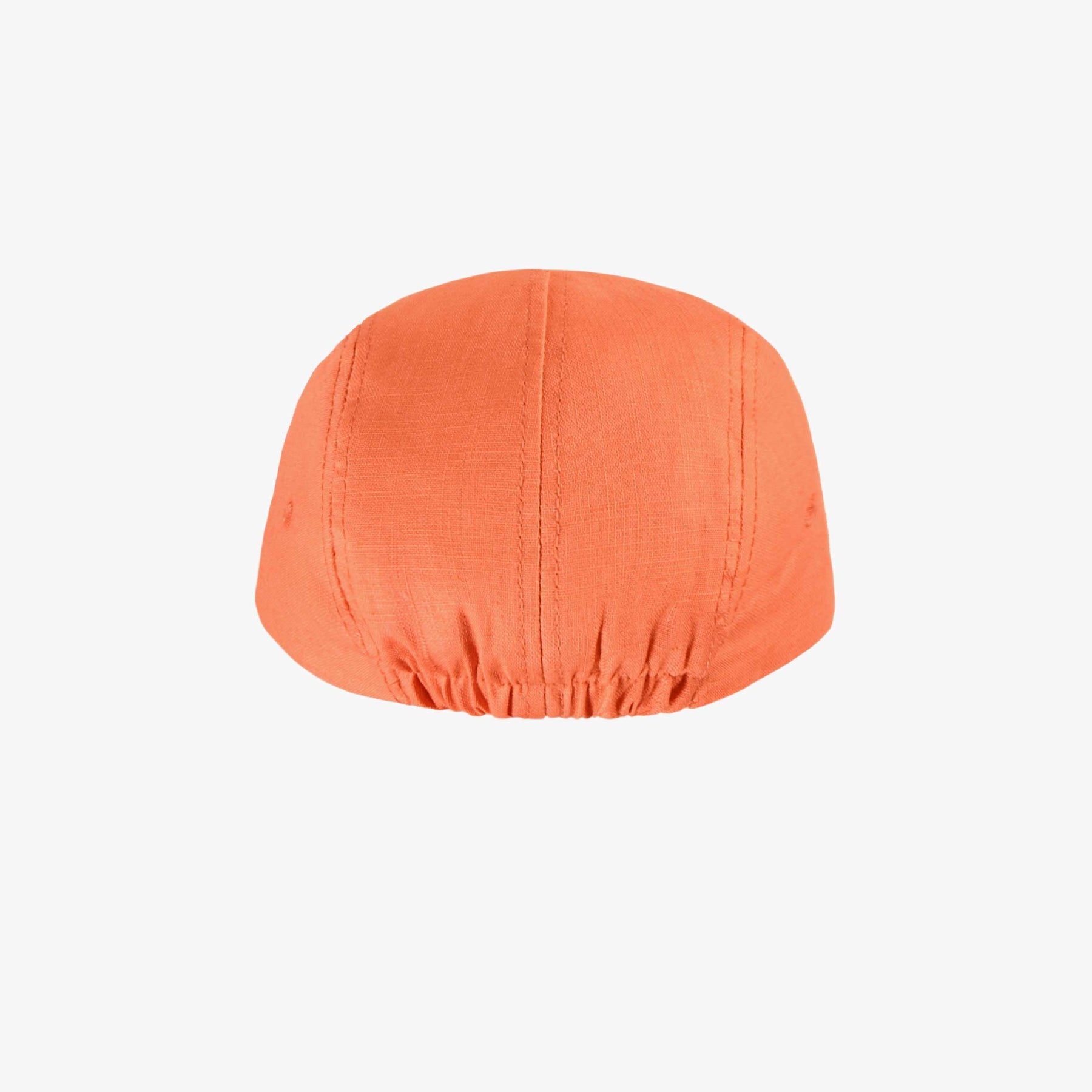 ORANGE CAP WITH FLAT VISOR IN LINEN AND COTTON, BABY