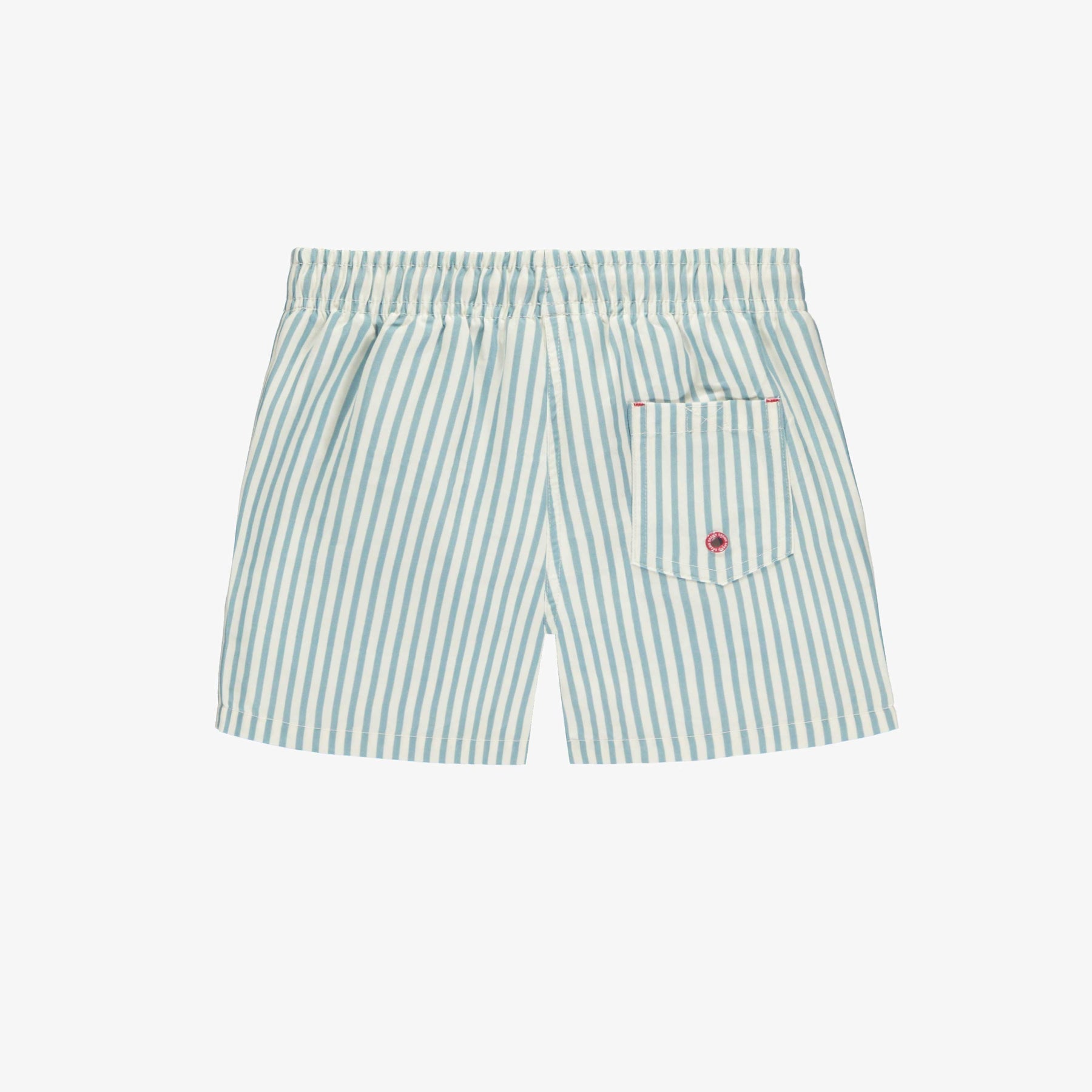 BLUE AND CREAM STRIPED SWIMMING SHORT, CHILD