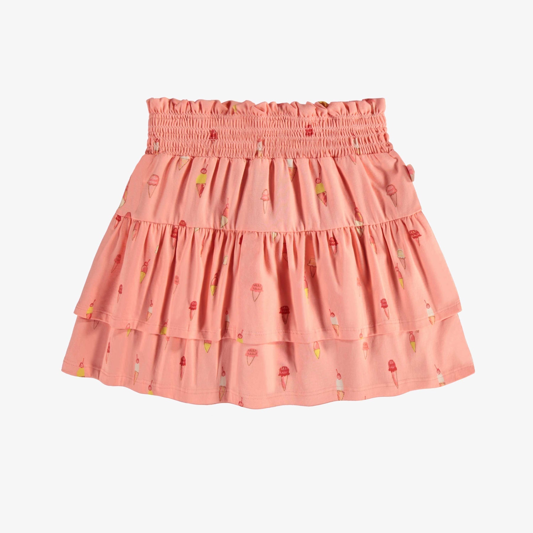 PINK SKIRT WITH RUFFLE AND AN ICE CREAM PRINT COTTON, CHILD