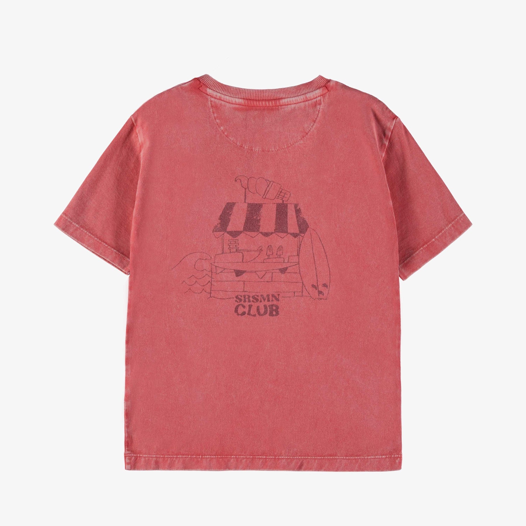 RED SHORT SLEEVE COTTON T-SHIRT, CHILD