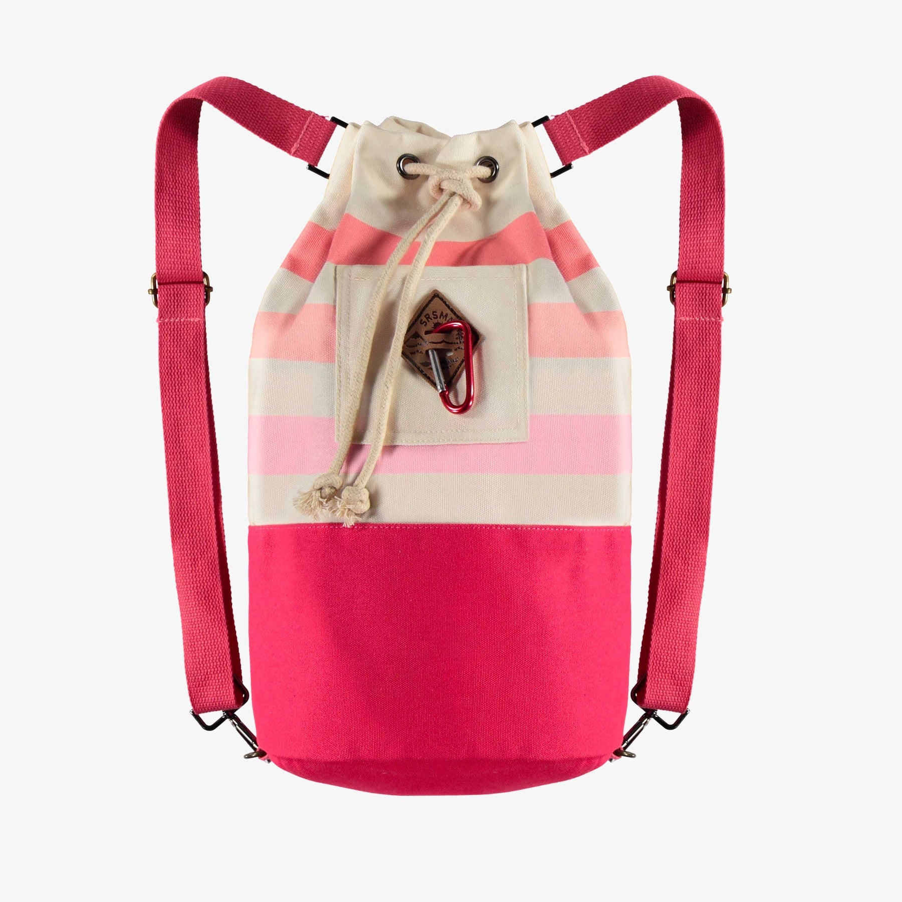 BEACH BAG WITH STRIPES IN GRADIENT OF IN COTTON CANVAS