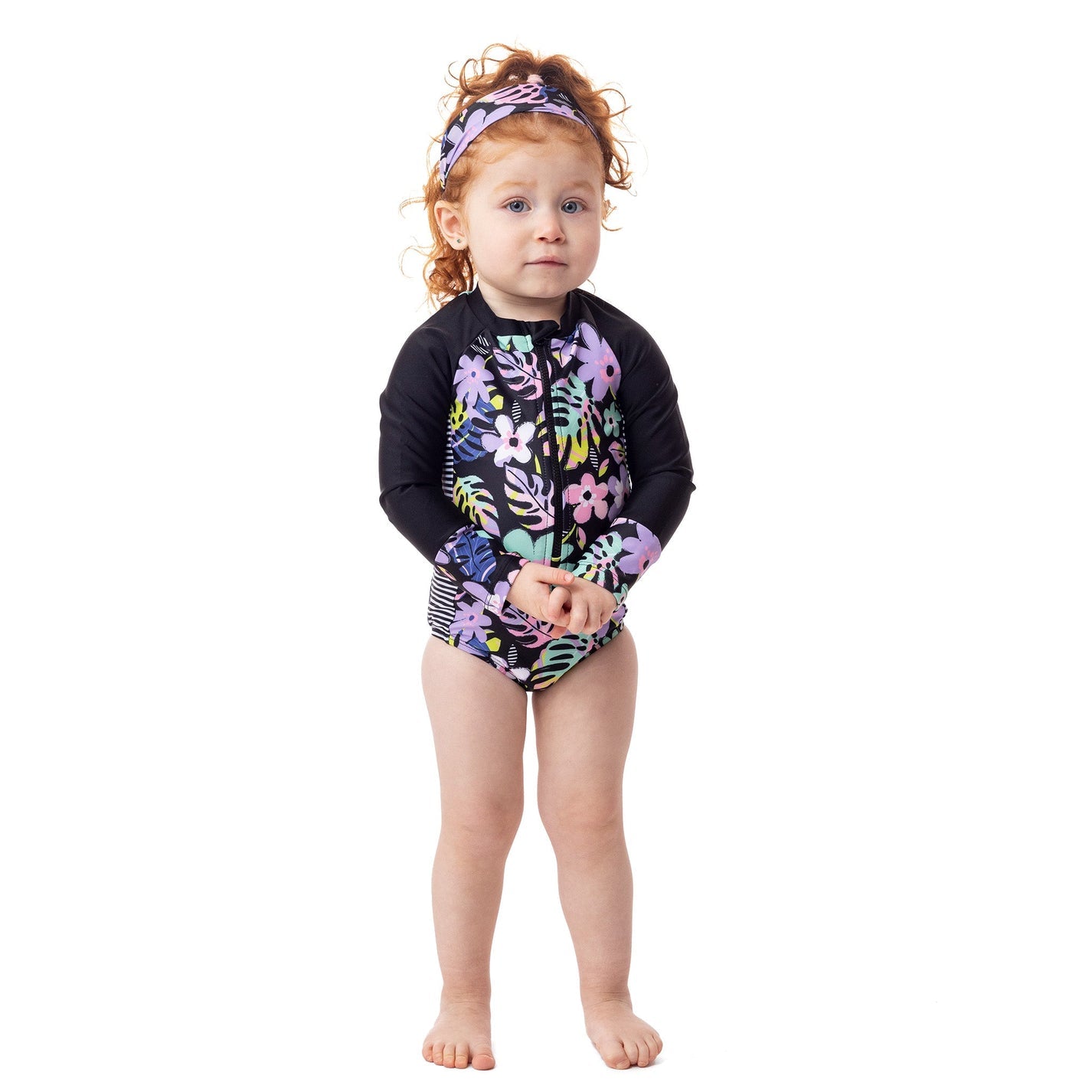 Baby One-Piece UV Swimsuit Black