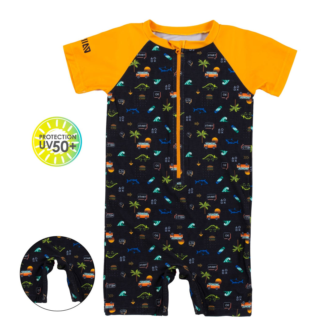 Baby UV Suit Black