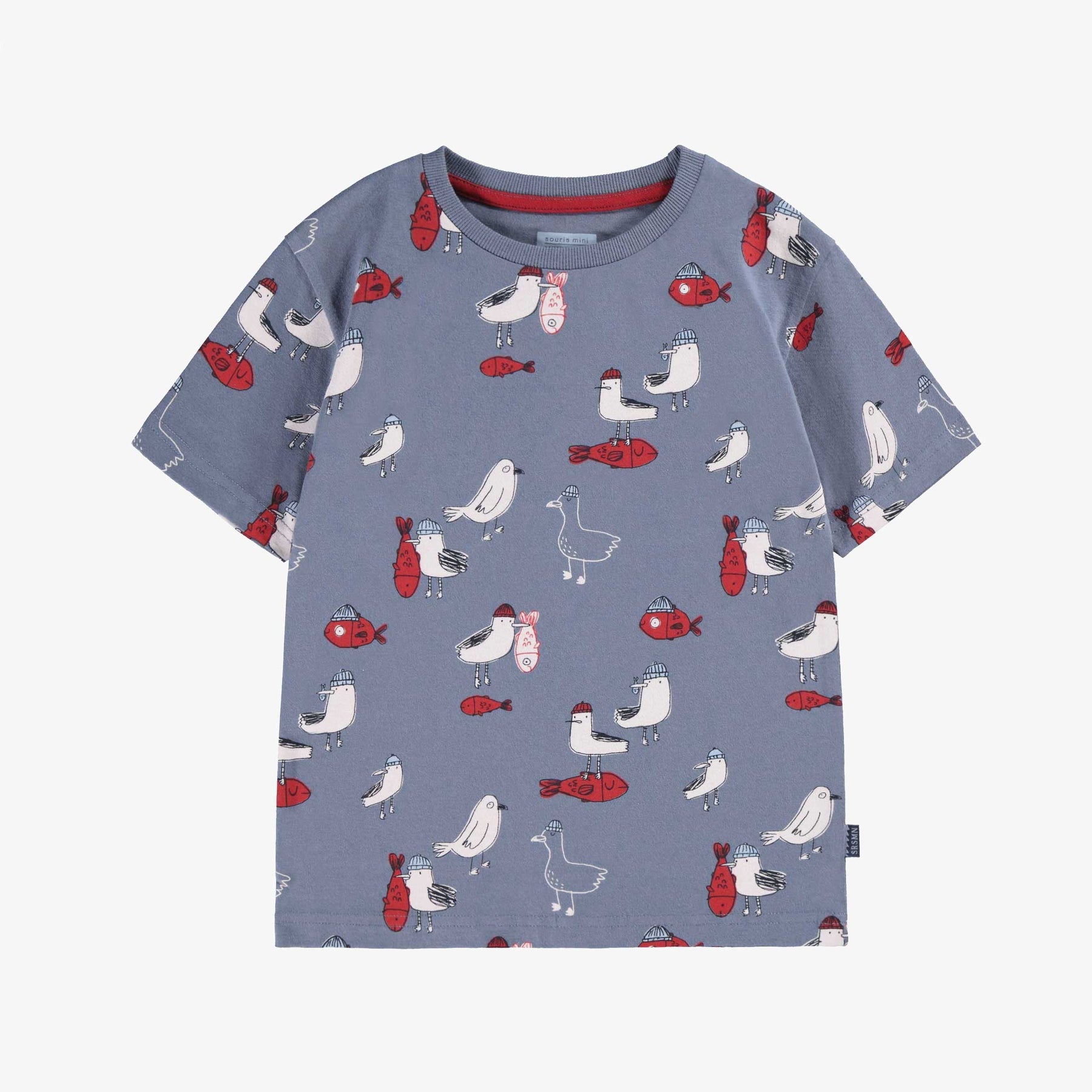 BLUE T-SHIRT WITH ALL OVER PRINT, CHILD