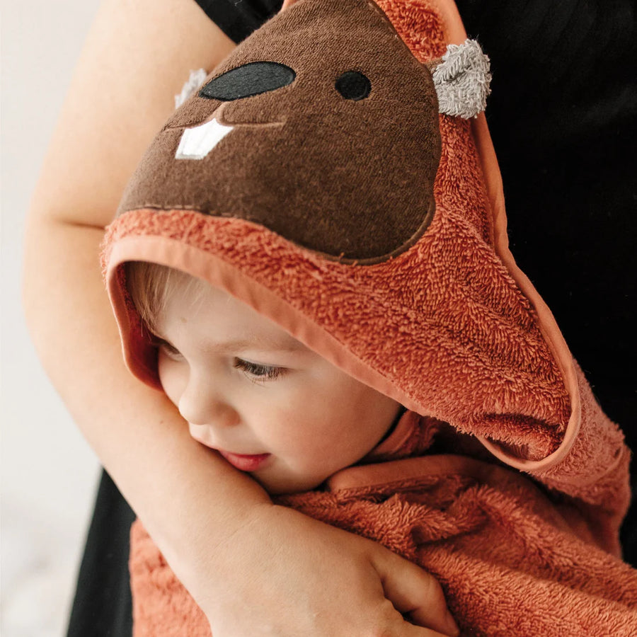 Toddler Hooded Towel - Beaver