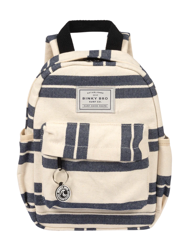 Backpack (Navy Striped Canvas)